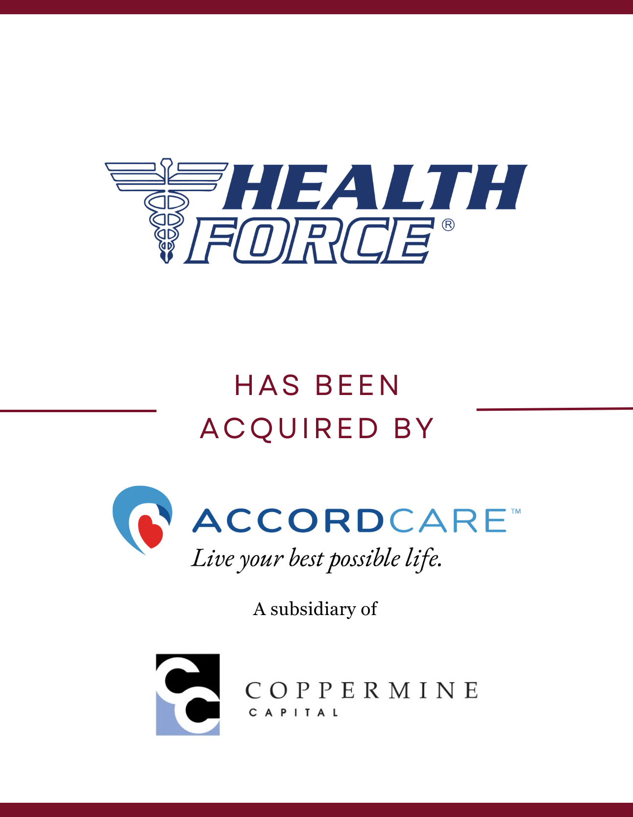 Health Force Transaction Tombstone